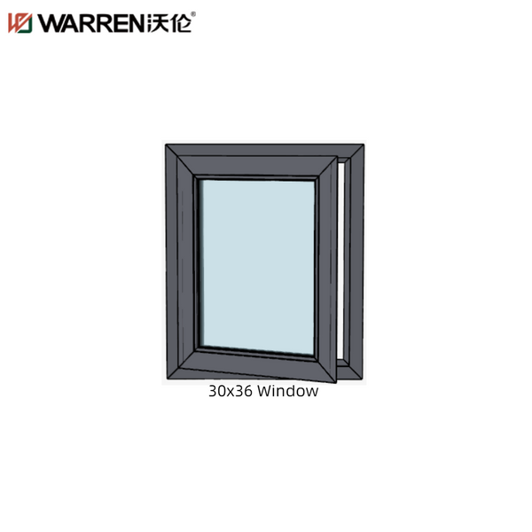30x36 Inward Opening Aluminium Triple Glass Brown Commercial Window Prices