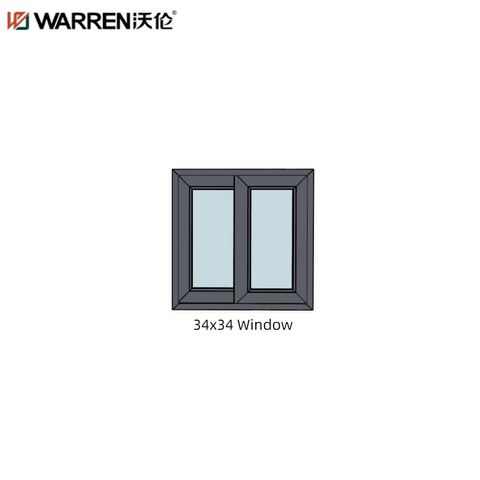 WDMA 34x34 Sliding Window Small Aluminum Sliding Windows Trinidad Sliding Window Black