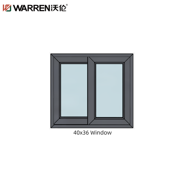 40x36 Sliding Aluminium Laminated Glass Brown Powder Coated Window Custom