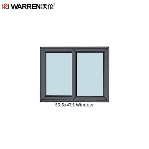 WDMA 59.5x47.5 Sliding Window Powder Coated Aluminium Sliding Windows Sliding Glass Window For Office