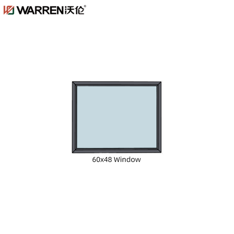 Warren 60x48 Picture Aluminium Full Glass Black Exterior Window Frame