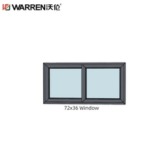 72x36 Sliding Aluminium Laminated Glass Green New Window For Sale