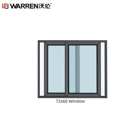 72x60 Sliding Aluminium Low E White Manufacturers Window With Grids