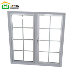 2019 Upvc window double glazing swing vinyl hurricane impact pvc casement window with high quality on China WDMA