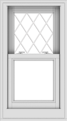 WDMA 20x36 (19.5 x 35.5 inch)  Aluminum Single Double Hung Window with Diamond Grids