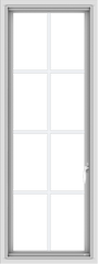 WDMA 20x54 (19.5 x 53.5 inch) uPVC Vinyl White push out Casement Window with Colonial Grids