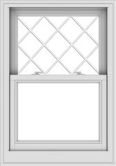 WDMA 28x40 (27.5 x 39.5 inch)  Aluminum Single Double Hung Window with Diamond Grids