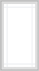 WDMA 30x54 (29.5 x 53.5 inch) White Vinyl uPVC Crank out Casement Window with Prairie Grilles