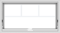 WDMA 36x20 (35.5 x 19.5 inch) White Vinyl uPVC Crank out Awning Window with Fractional Grilles