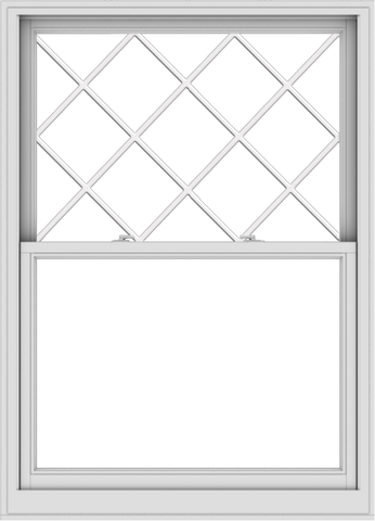 WDMA 44x61 (43.5 x 60.5 inch)  Aluminum Single Double Hung Window with Diamond Grids
