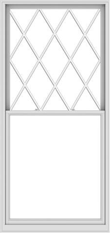 WDMA 48x102 (47.5 x 101.5 inch)  Aluminum Single Double Hung Window with Diamond Grids