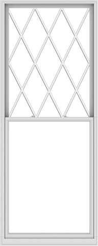 WDMA 48x120 (47.5 x 119.5 inch)  Aluminum Single Double Hung Window with Diamond Grids