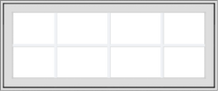 WDMA 48x20 (47.5 x 19.5 inch) White Vinyl uPVC Crank out Awning Window with Colonial Grids Exterior