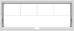 WDMA 48x20 (47.5 x 19.5 inch) White Vinyl uPVC Crank out Awning Window with Fractional Grilles