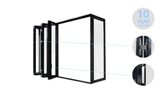 China WDMA German System Narrow Frame Series Bi-fold Window and Door Black Color