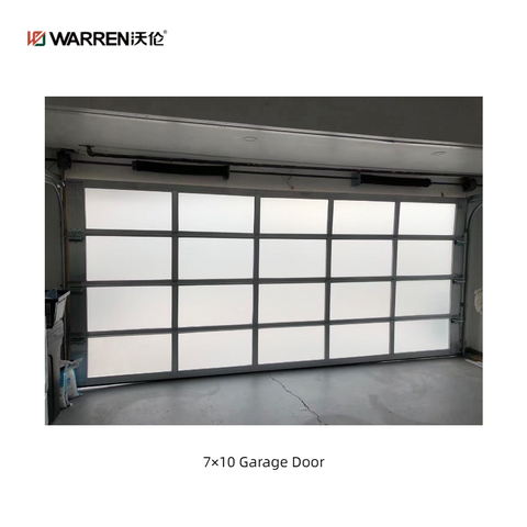 Warren 7x10 Garage Doors Black With Windows Glass Roller Door