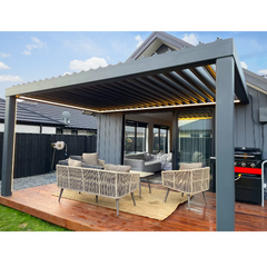 Warren 16x16 pergola with aluminum alloy waterproof roof outdoor