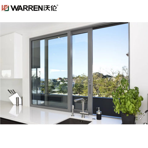 WDMA Bronze Aluminum Sliding Windows Narrow Floor To Ceiling Windows Frameless Sliding Glass Windows