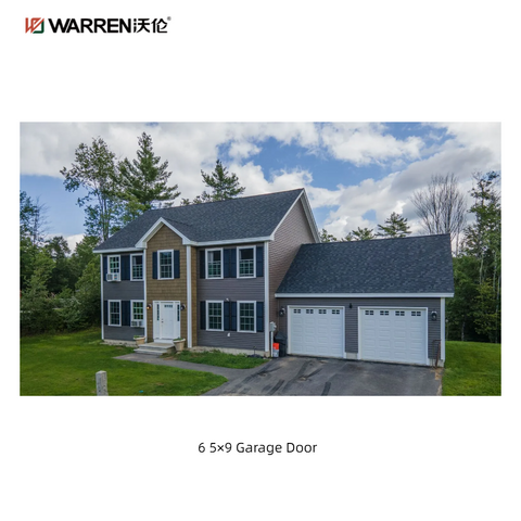 Warren 6 5x9 Arched Garage Doors With Windows at the Top for Home