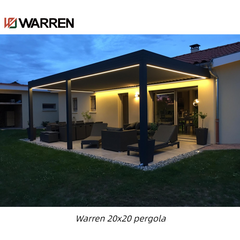 Warren 20x20 aluminum pergola with gazebo metal outdoor