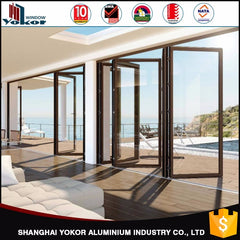 Aluminium bifold low-e double glazed panel doors prices easy to install on China WDMA