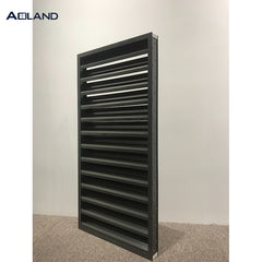 Aluminium black powder coat Louver french Doors single doors on China WDMA