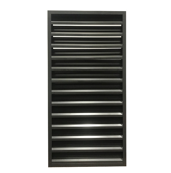 Aluminium black powder coat Louver french Doors single doors on China WDMA