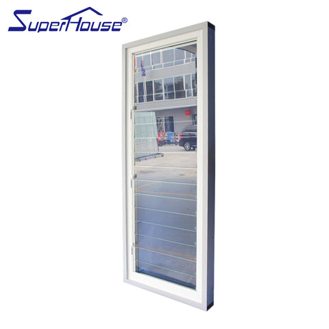 Aluminium frame tempered singled glass louver window on China WDMA