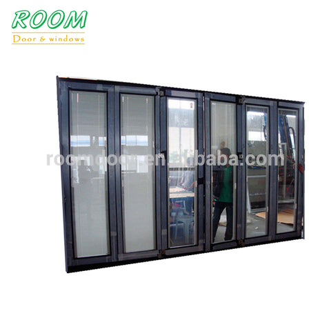 Aluminum glass insulated folding door on China WDMA