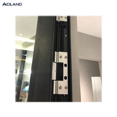 Aluminum plate glass french door design with invisible door closer on China WDMA