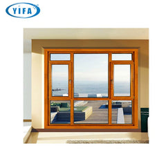 Aluminum profile casement window, various glasses for option, like low-E, reflective, lamilated,etc on China WDMA