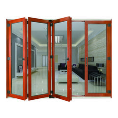 Aluminum transparent glass new design accordion glass doors with factory price on China WDMA
