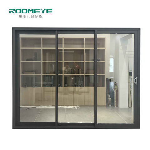 Aluminum triple panel sliding door on China WDMA