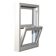 American extrusion vertical sliding double single glass hung sash window profile vinyl upvc window on China WDMA