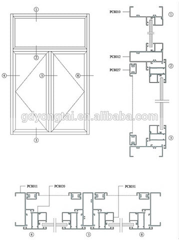 Best-selling golden oak upvc profile for window/door