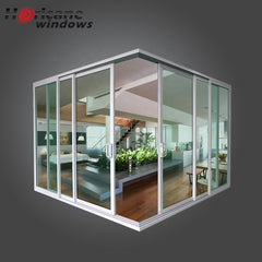 CSA NFRC AS2047 standard residential white interior double slim frame aluminium sliding doors with glass for sale on China WDMA