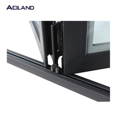 Customize bi fold doors windows for bathroom with blinds on China WDMA