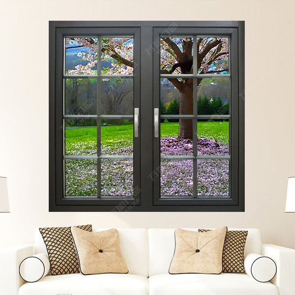 Customized modern design aluminum glass casement/ swing window on China WDMA