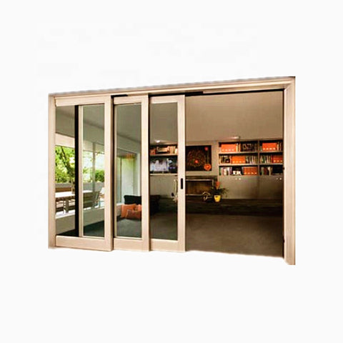 DY Aluminium Alloy Entrance Sliding Door With Double Layer Tempered Glass And German Hardware on China WDMA