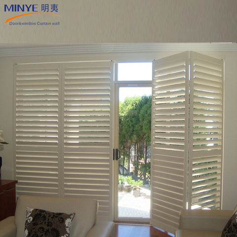 Decorative front double door/simple indian window designs patio aluminum shutter window on China WDMA