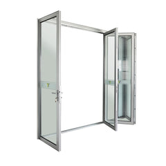 Double tempered glazing bi fold door Accordion aluminum glass patio exterior bifold doors on China WDMA