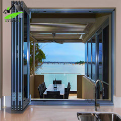 Energy Saving Thermal Break Profile Aluminum Double Glass Bifold Window Folding on China WDMA