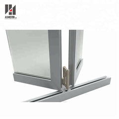 Exterior Patio Clear Hollow White Aluminum Folding Bifold Doors Toughened Glass Door on China WDMA