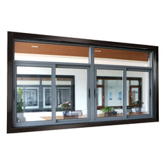 Fashionable aluminum 4 panel sliding window with frosted glass on China WDMA