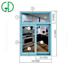 Foshan GD Best Quality China Manufacturer Extrusion Sliding Window Aluminum Profiles For Mauritius Market on China WDMA