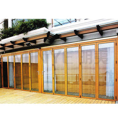 Frameless Wooden Folding Glass Up Doors Exterior on China WDMA