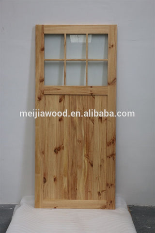 French Style 8-Lite Flat Top And Bottom Z Tremendous Sliding Barn Door With Panes on China WDMA