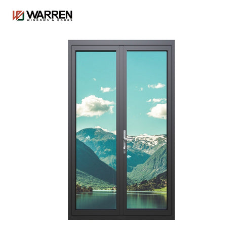 70 casement door with aluminium frame and customized hardware factory sale