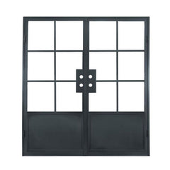WDMA  Steel wrought iron exterior doors with double glass