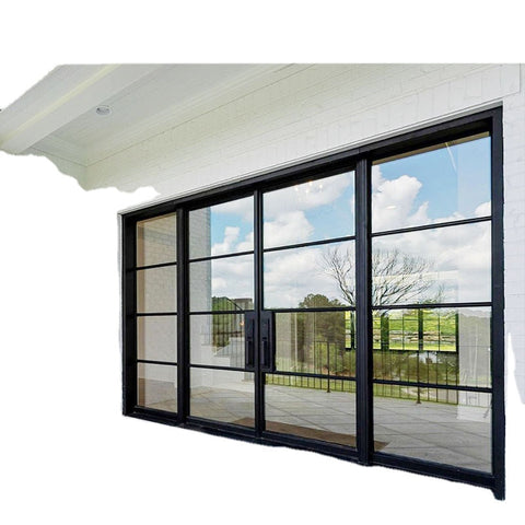 42*108 Aluminum patio glass french door with thick glass protection water Heat insulation